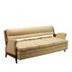 Vintage 3-seater sofa from the 50s-60s beige fabric wood