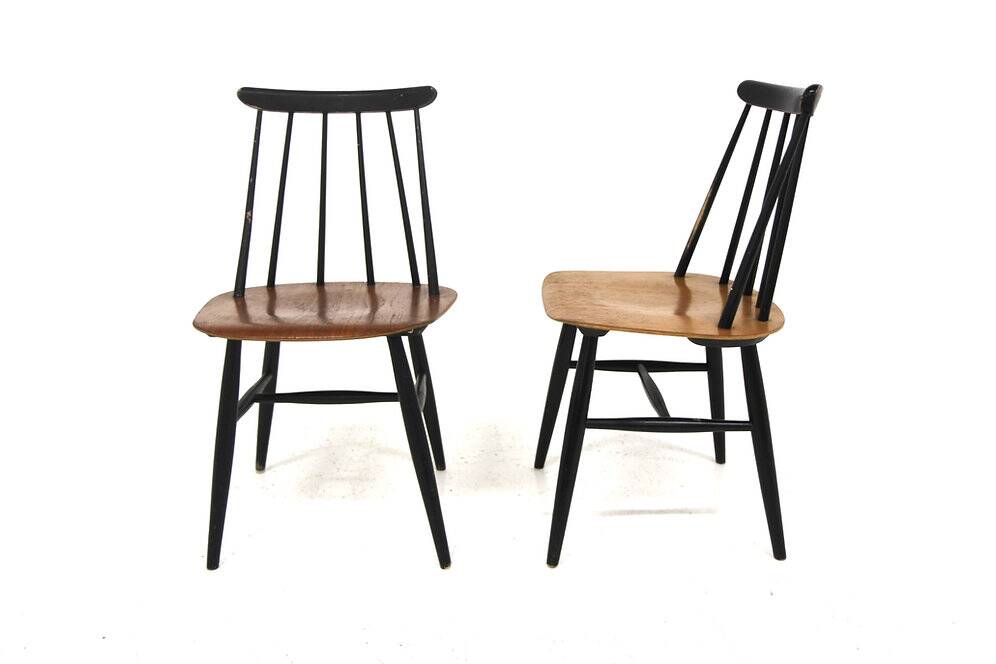 Set de 2 chaises scandinave "Fanett" par Ilmari Tapiovaara, Suède, 1960