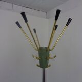 Brass & Steel Coat Rack, Germany, 1960s
