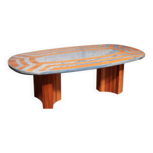 table en marbre brésilien - bleu