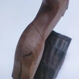 pair of art deco bookends in chamois wood