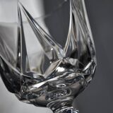 5 stemmed water/wine glasses in Arques crystal, Auteuil and Louvre model