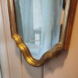 Long gilded mirror Louis XV style, 95x35 cm