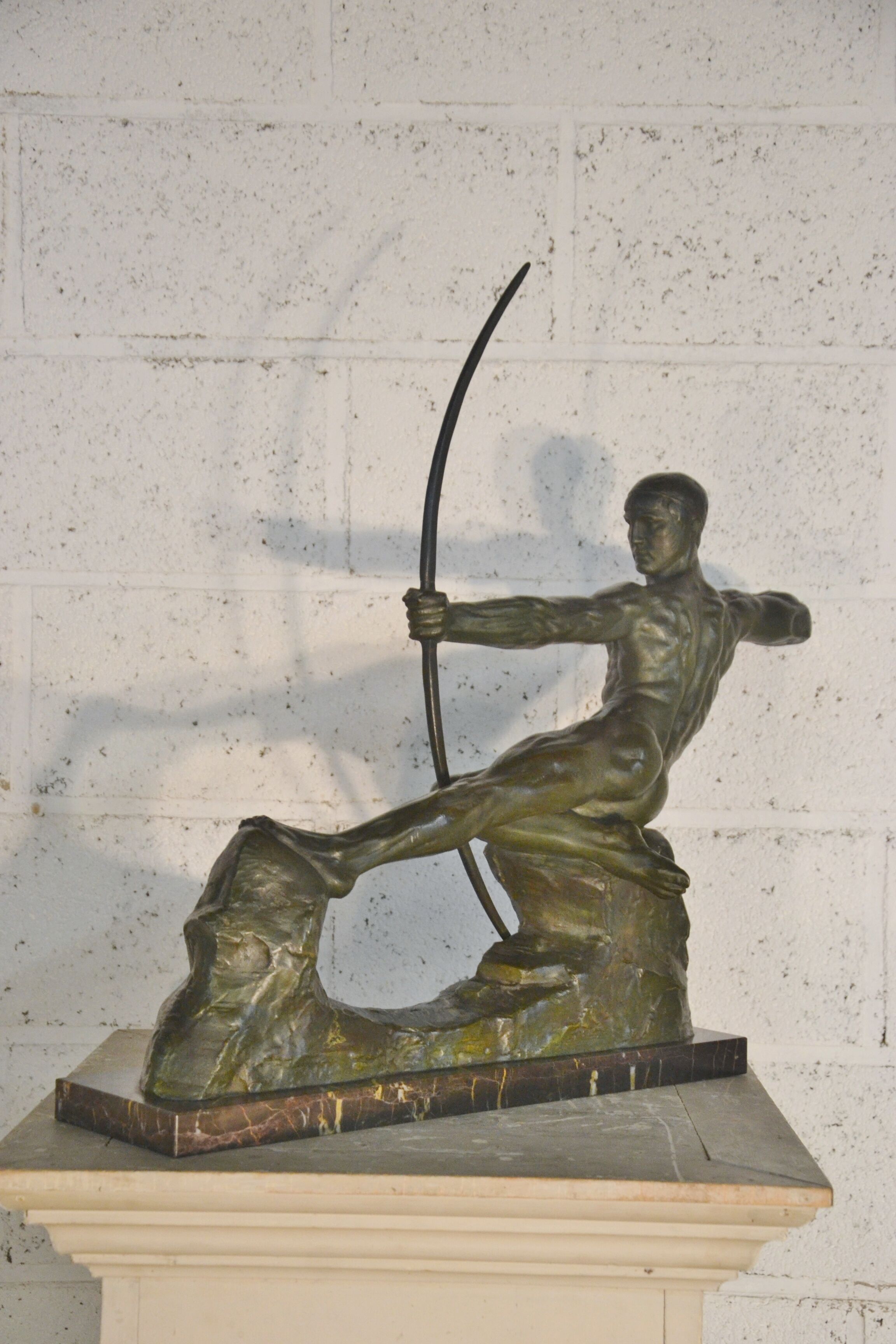 Sculpture en bronze art déco Victor Demanet (1895-1964) « archer »