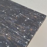 Old patinated bistro table with one drawer - 1m20