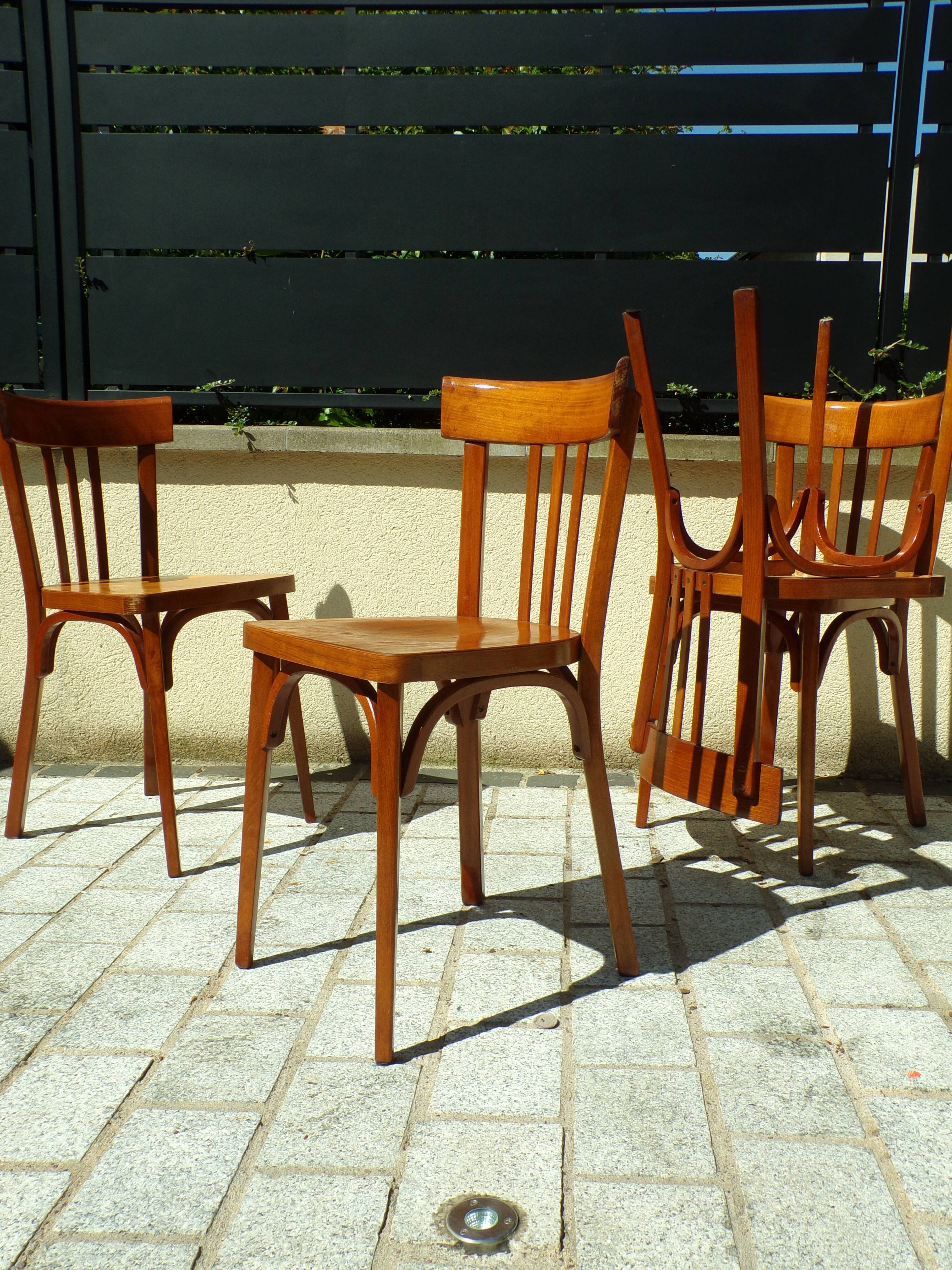 Set of 4 Baumann bistro chairs
