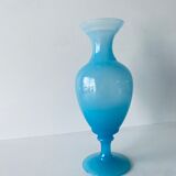 Blue opaline vase