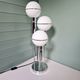 Space lamp in chrome metal and opaline globe, 1970.