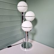 Lampe Space en métal chromé et globe en opaline, 1970
