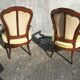 Paire de fauteuils acajou
