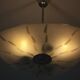 Lustre suspension verre opalin Zukov , année 60