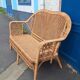 Peacock rattan bench