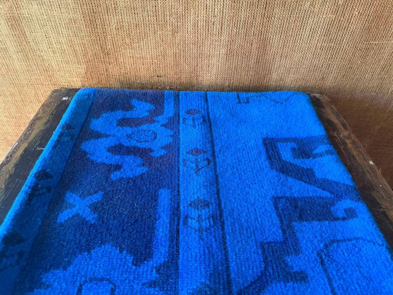 Vintage Turkish Wool Tribal Pillow, 18x18 Hand-Knotted Rug Cushion