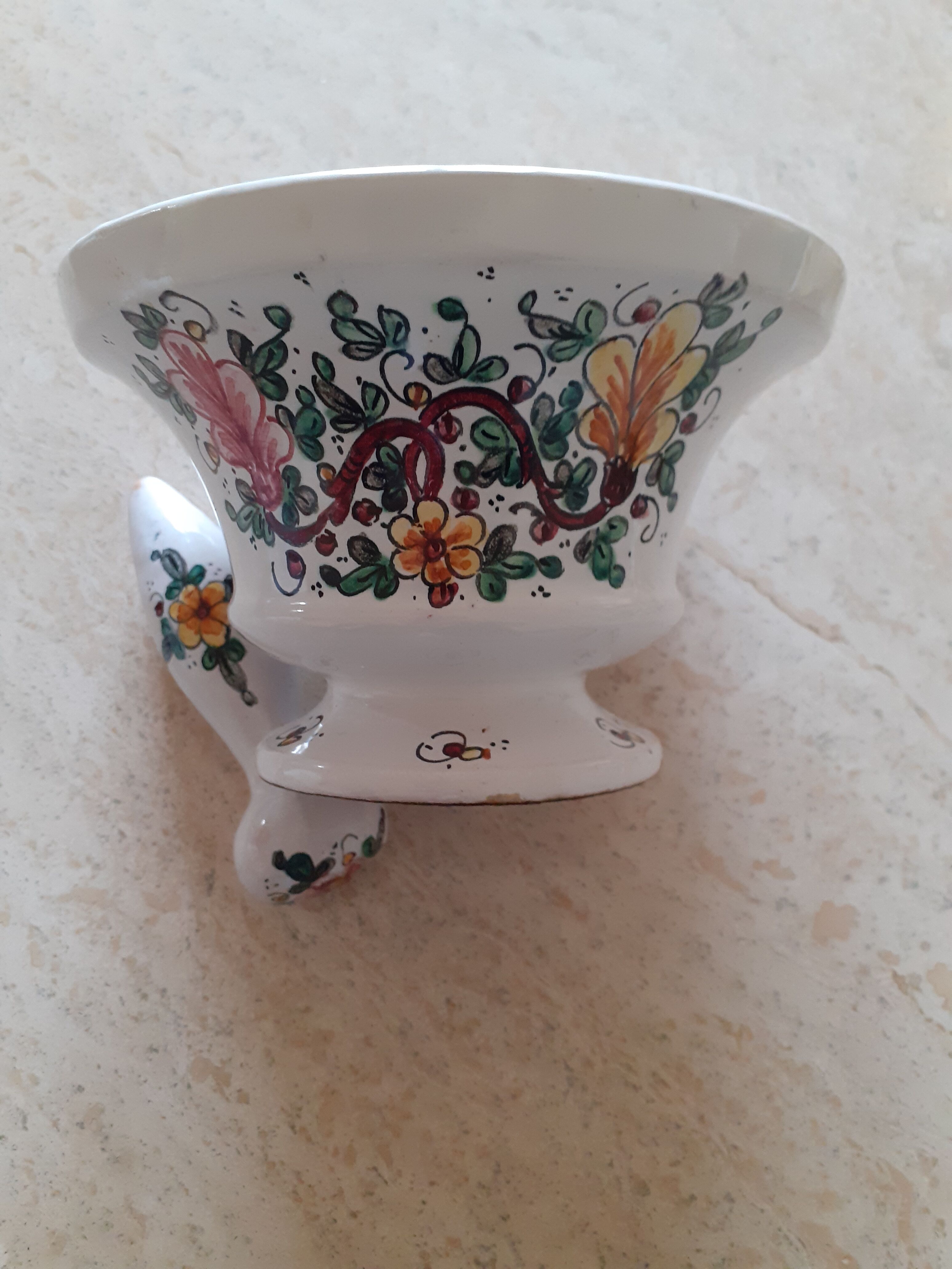 Italian earthenware mortar bowl Biagioli Gubblo