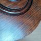 Pair of vintage turned wood tripod stools