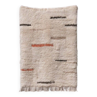 Handwoven pure wool rug, size 100 x 200 cm