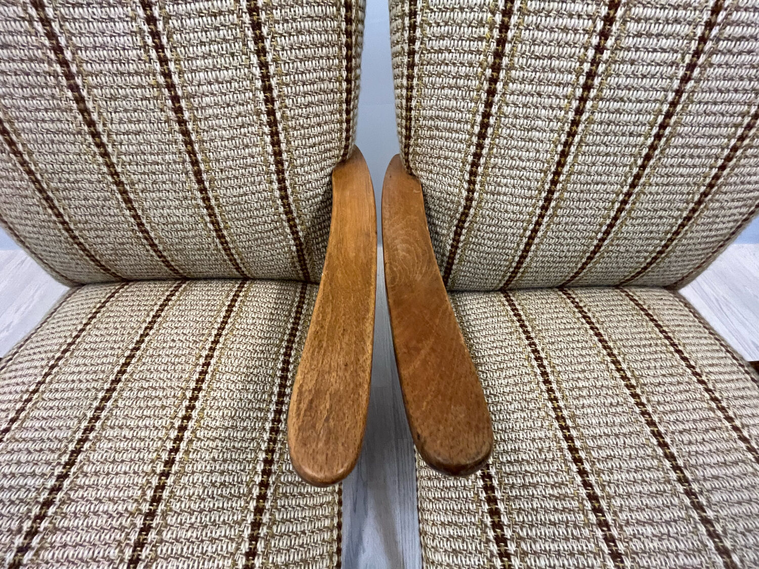 A pair vintage Cocktail chairs with stripes
