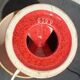 Lampe rouge en céramique vintage 60