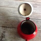 Emailed sheet metal teapot