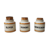 Trio of sandstone pots