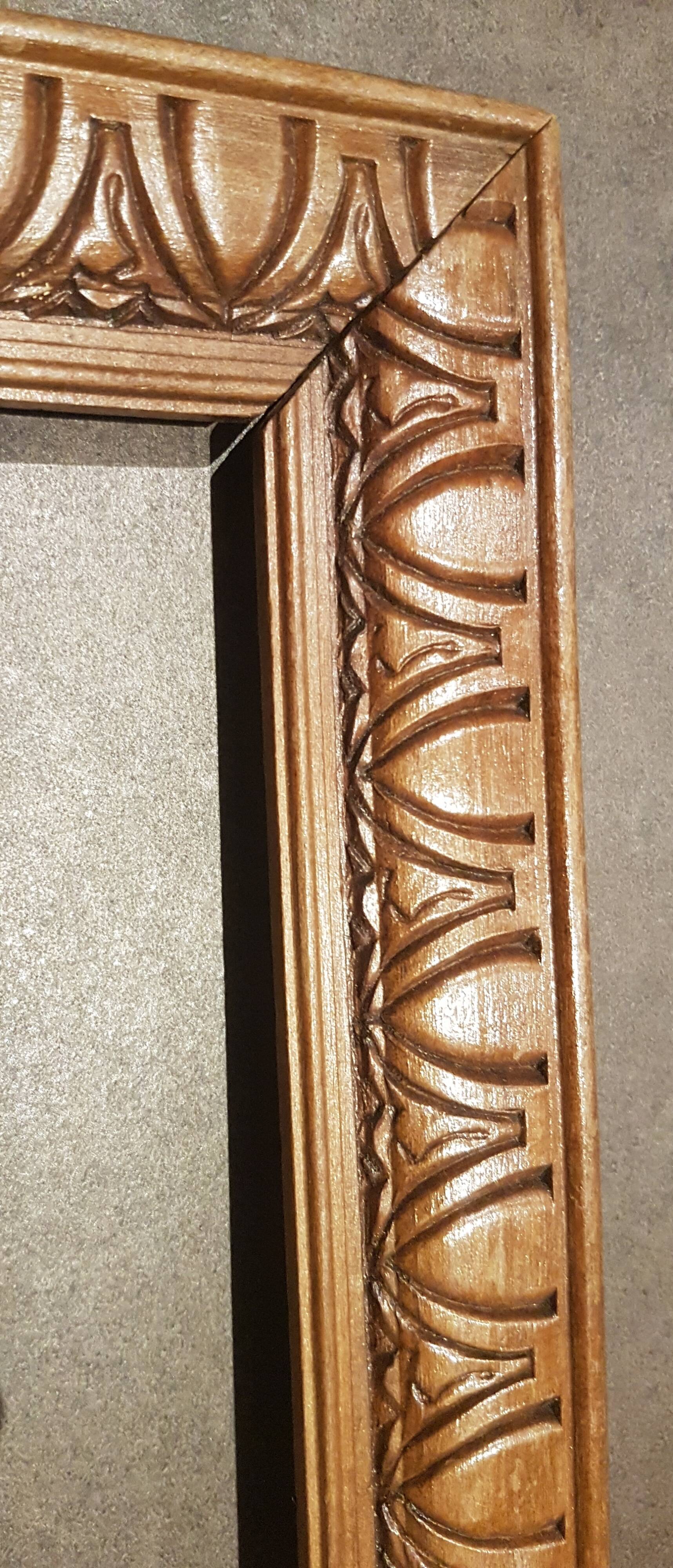 Carved wooden frame