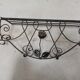 Coat rack in wrought iron art deco patère with decoration of black rose coat rack coat rack