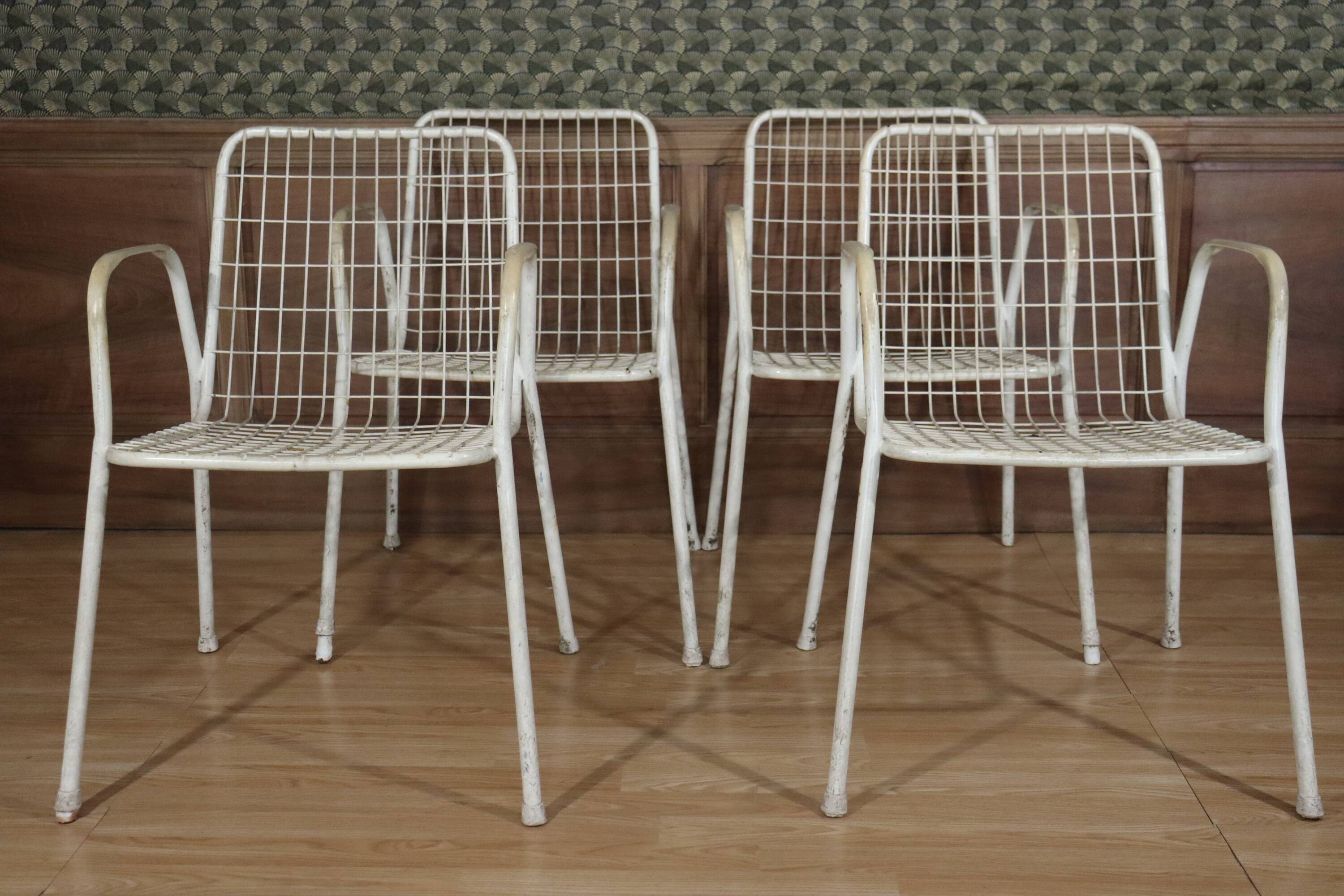 Series of 4 EMU armchairs model Rio 1960's