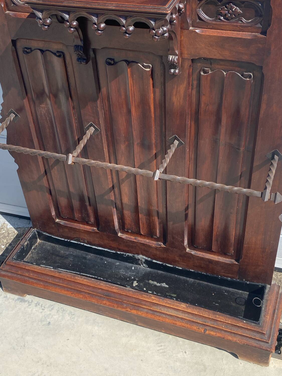 Beautiful neo-Gothic coat rack