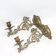 Pair of wall candle holders in brass