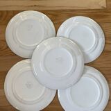 Assiettes à dessert vertes, modèle Nappe par Moulin des Loups