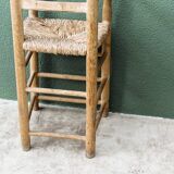 High straw chair for children