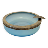 Cendrier opaline bleue