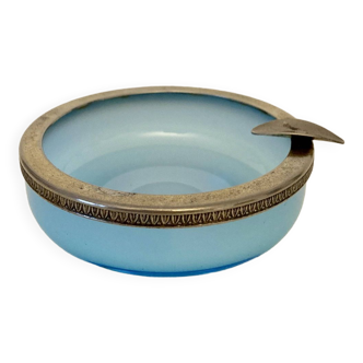 Blue opaline ashtray