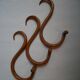 Set of five turned wooden wall hooks Thonet classic country decoration