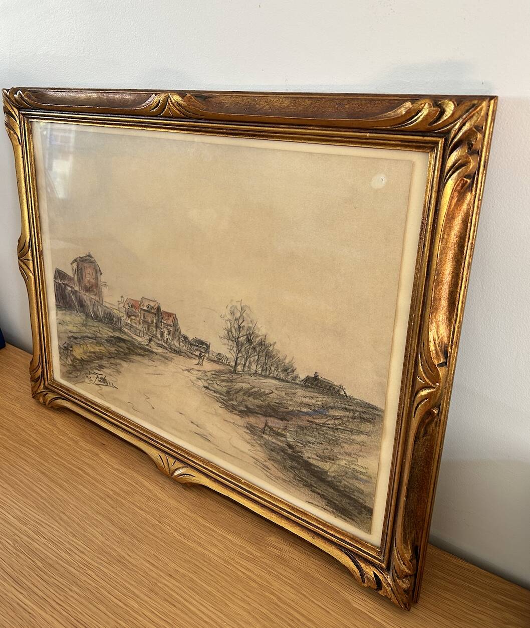 Charcoal drawing by Edouard Febvre