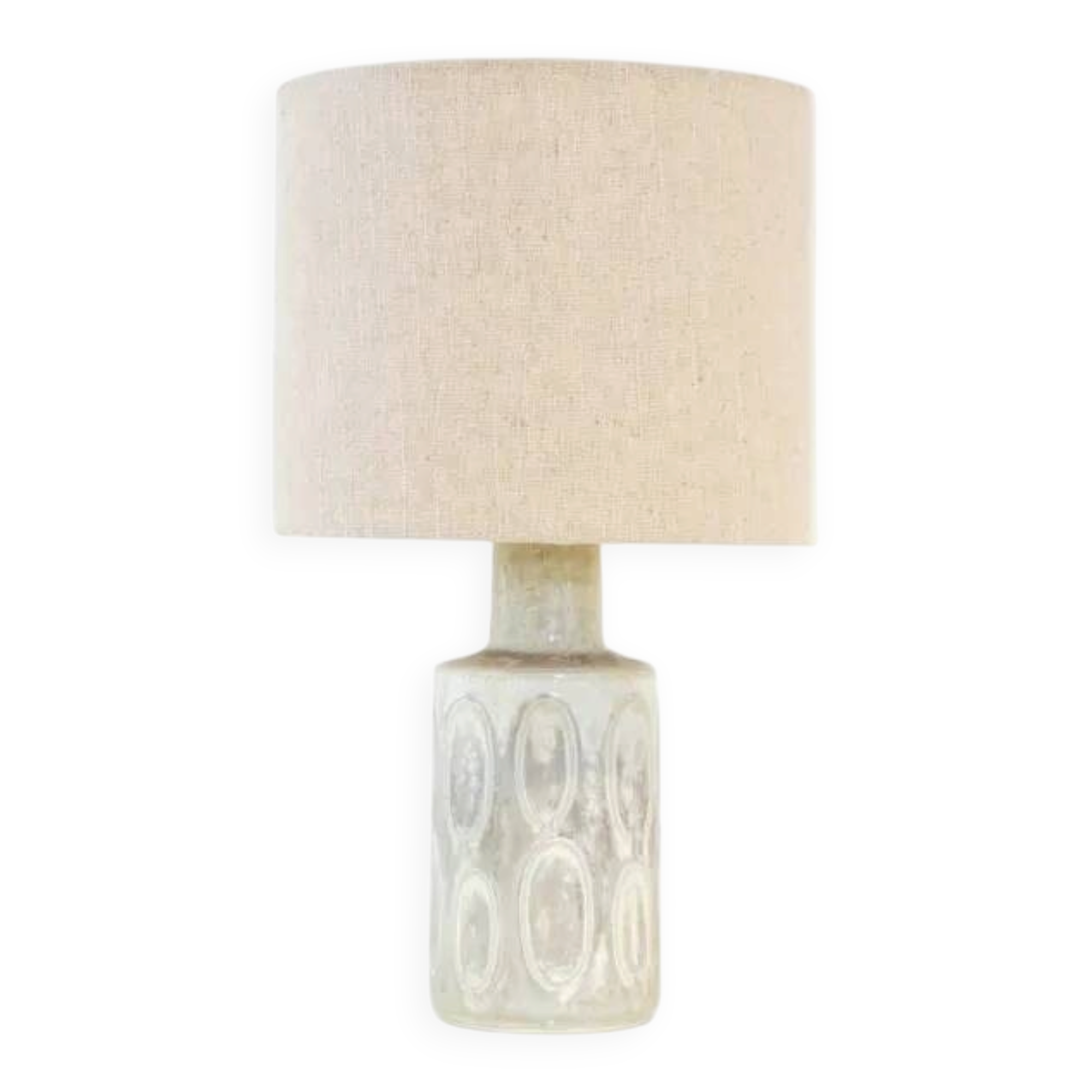 Ceramic table lamp by Desiree Stentoj with ovals
