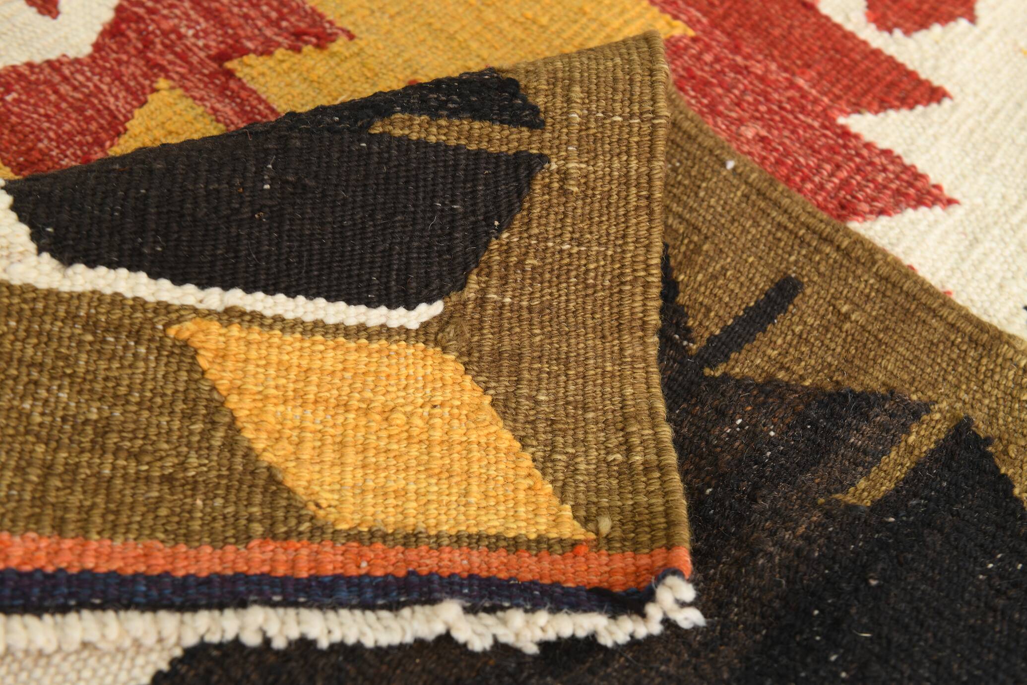 9x12 Geometric Style Turkish Vintage Kilim Rug, 264x383Cm