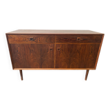 Scandinavian rosewood sideboard with 2 drawers by Eric Brouer for Mobelfabrik 1970