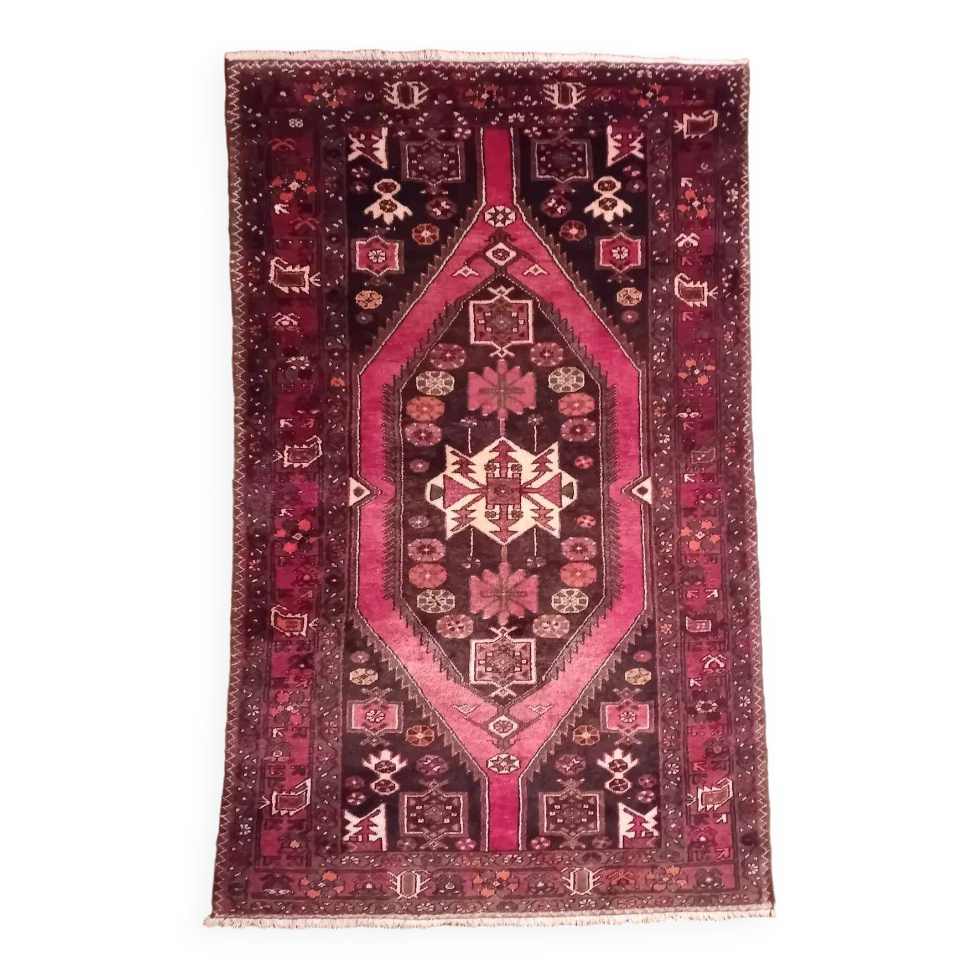 Handmade Persian Maslaghan rug 212x130cm