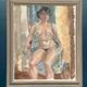 Huile sur toile originale – “Dame assise” par Sven Strömberg – Signée – Vintage et encadrée