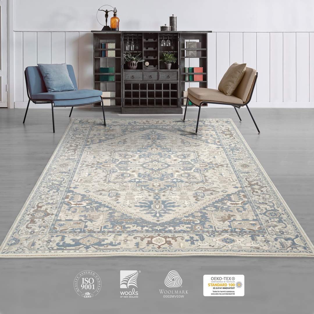 Blue and beige blue oriental carpet chama 120x170cm