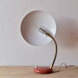Vintage red saucer desk lamp - Space Age Design - 1950s