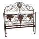 Venetian bed in iron and cast iron from the Art Nouveau period with polychrome decorations