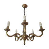 bronze chandelier 5 branches imitation candles
