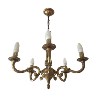 bronze chandelier 5 branches imitation candles