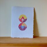 Broderie main sur papier recyclé
