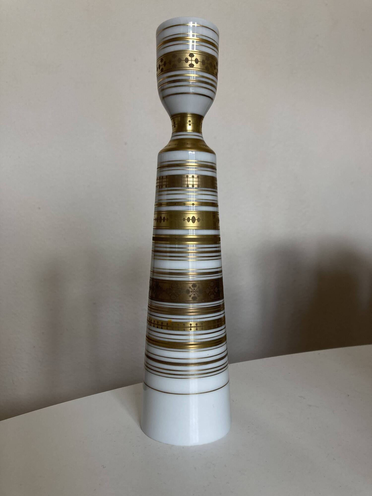 Bjorn Wiinblad candle holder Scandinavian Four Colors series Rosenthal 1960 numbered