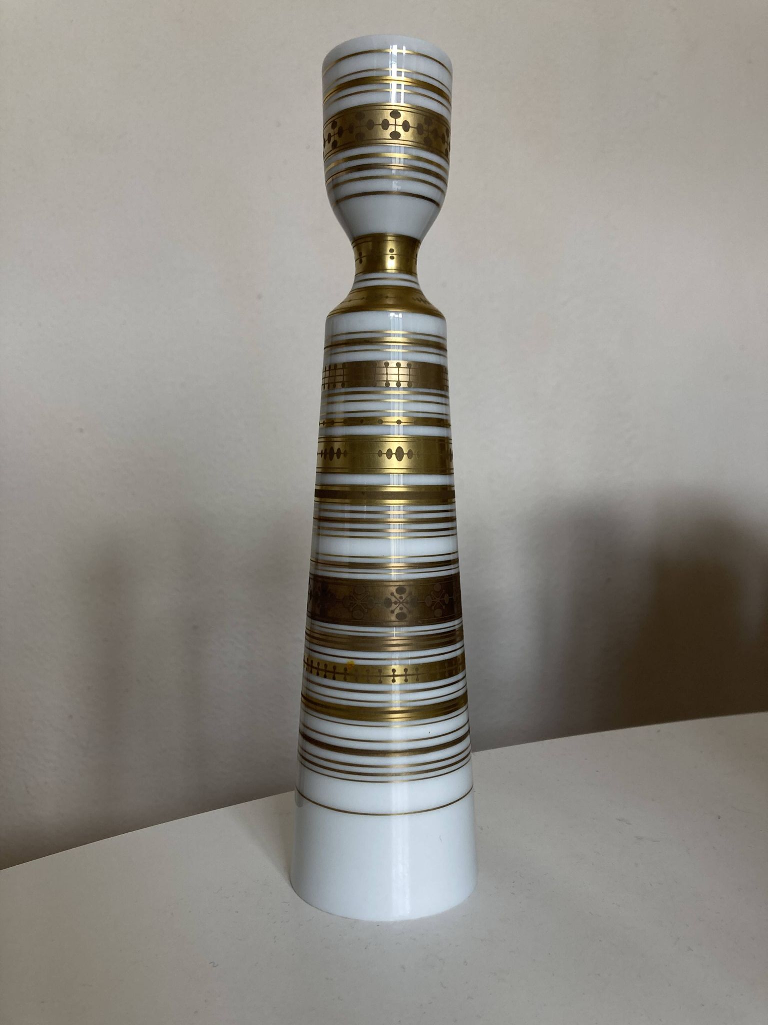 Bjorn Wiinblad candle holder Scandinavian Four Colors series Rosenthal 1960 numbered
