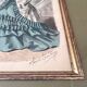 Anais Toudouze illustration print, antique French fashion , France, art print in wooden frame