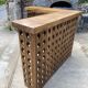 L-shaped walnut solid wood bar, professional furniture, bistro counter, reception.